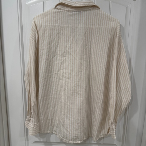 Elizabeth and James Cream Striped Shirt - Picture 4 of 4